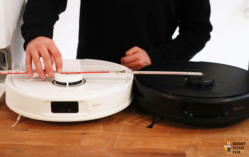 Höhe Roborock QRevo MaxV vs. QRevo